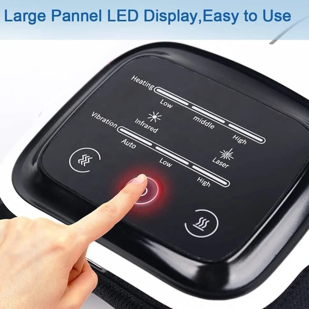 Electric Knee Massager with Infrared Heat and Vibration – Relief for Knee Pain, Swelling, Stiff Joints, and Muscle or Ligament Strain