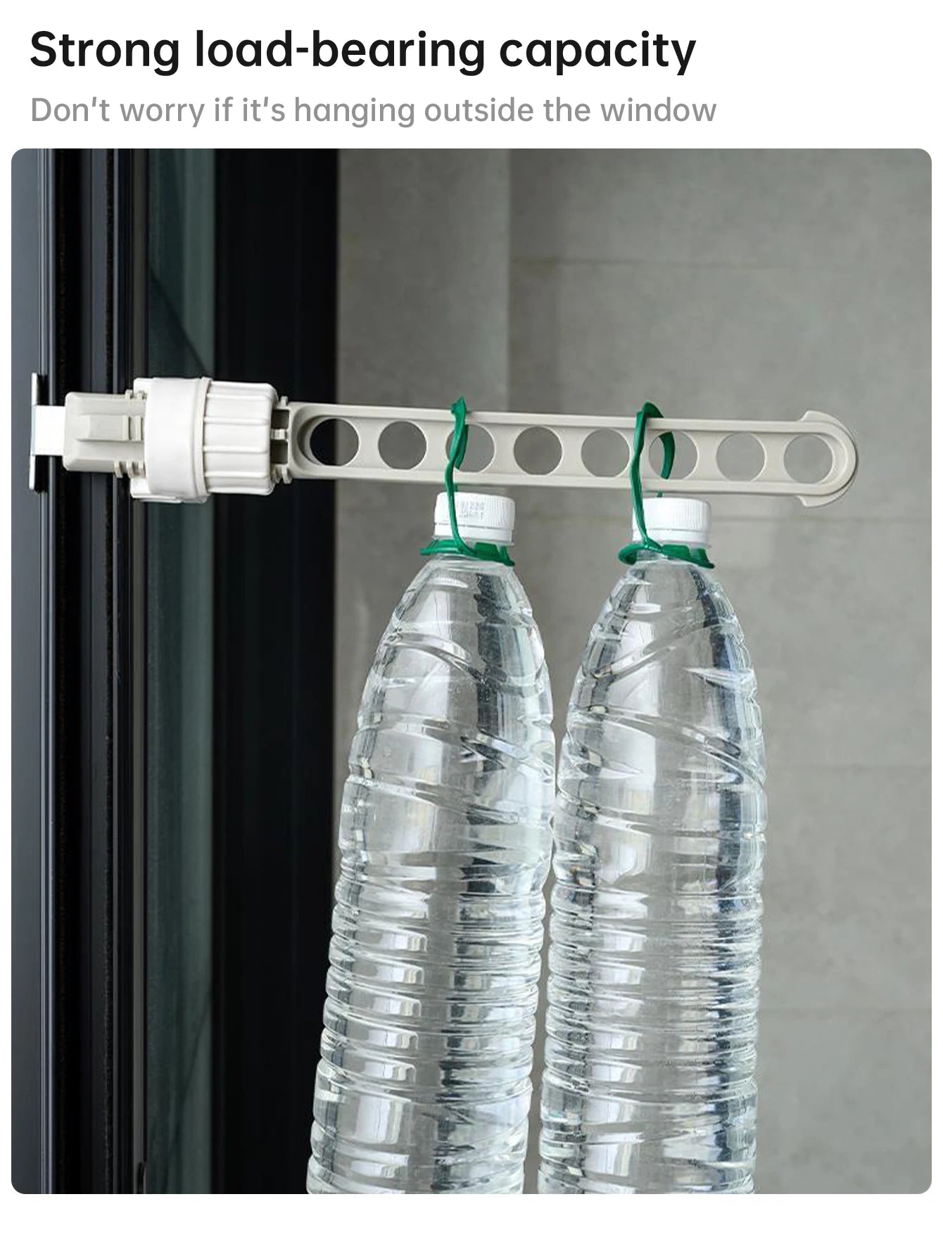 Wall-Mounted Clothes Drying Rack for Balcony & Bathroom – 8-Hole Space-Saving Indoor Laundry Hanger
