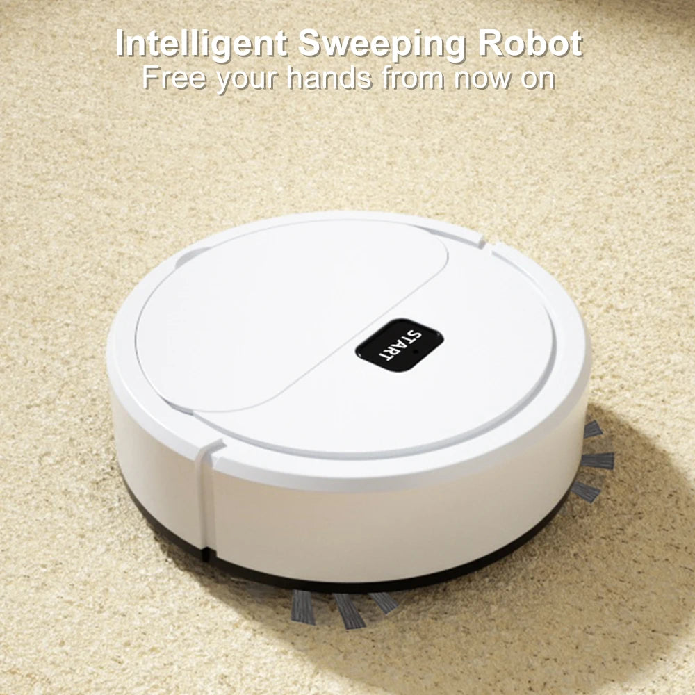 Fully automatic robot vacuum cleaner that sweeps, vacuums, and mops floors. Compact and smart 3-in-1 cleaner designed for home use, perfect for effortless cleaning.