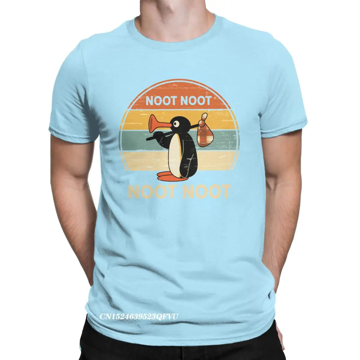 Funny Pingu "Noot Noot" Meme T-Shirt – Unisex Harajuku Graphic Tee, Premium Cotton Crewneck for Men & Women
