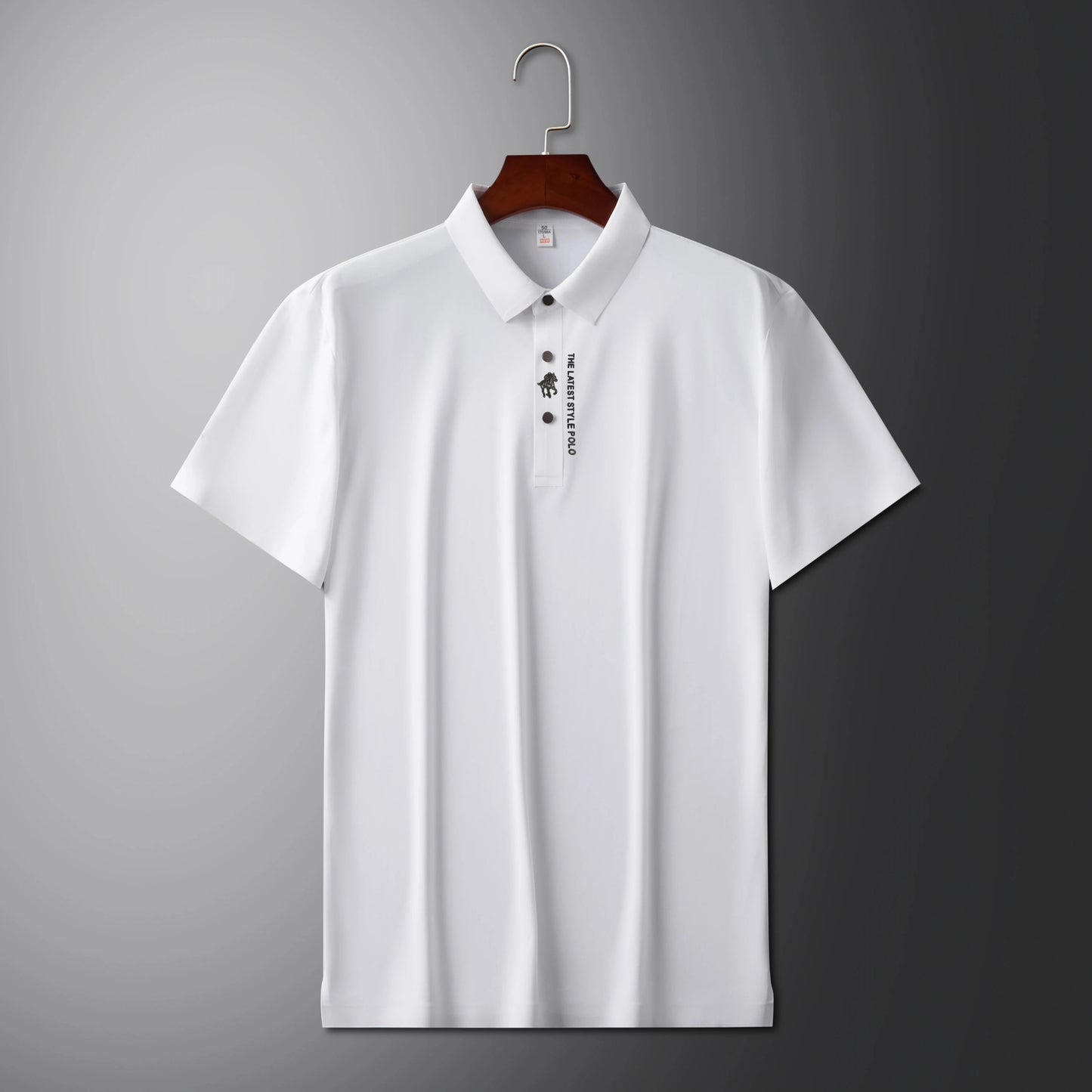 Men's Premium Printed Polo Shirt – Short Sleeve, Seamless Ice Silk, Breathable Golf & Business Casual Summer Tee