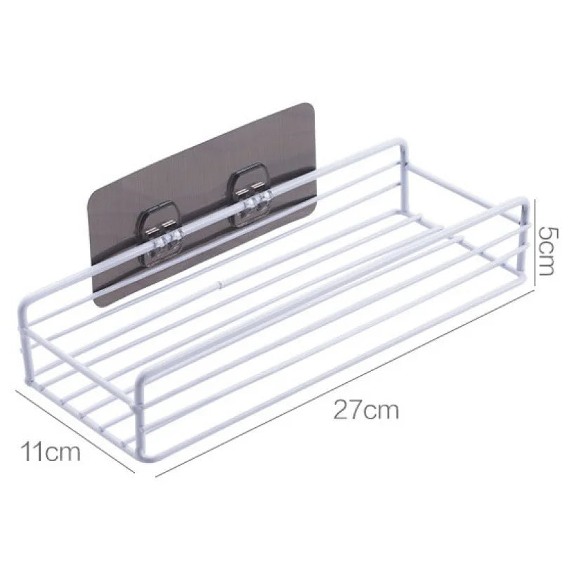Corner Iron Bathroom Shelf Kitchen Organizer Rack Shower Caddy for Shampoo and Accessories Storage