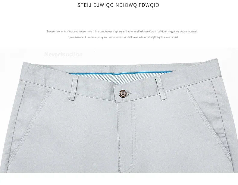 Men's Summer Bamboo Fiber Slim Fit Business Trousers – Breathable, Stylish Formal Long Pants for Casual or Office Wear