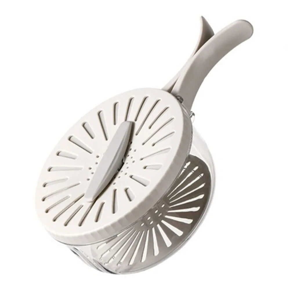 2-in-1 Folding Rice Washer & Strainer Bowl with Lid – Multi-Function Plastic Basin for Rinsing Fruits, Vegetables & Grains