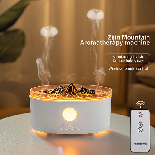 DC 24V Jellyfish-Inspired Electric Aroma Diffuser & Humidifier with RGB Lights and Remote Control for Home Use