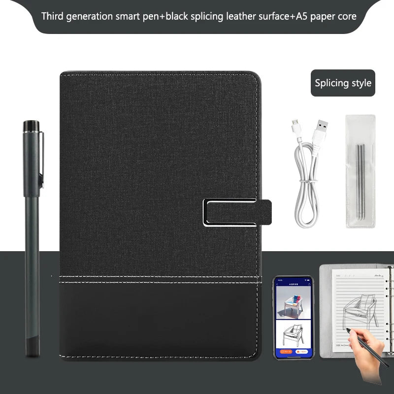 Smart Digital Notebook with Sync Pen – AI Voice, Drawing, Bluetooth Real-Time Cloud Transmission Writing Set