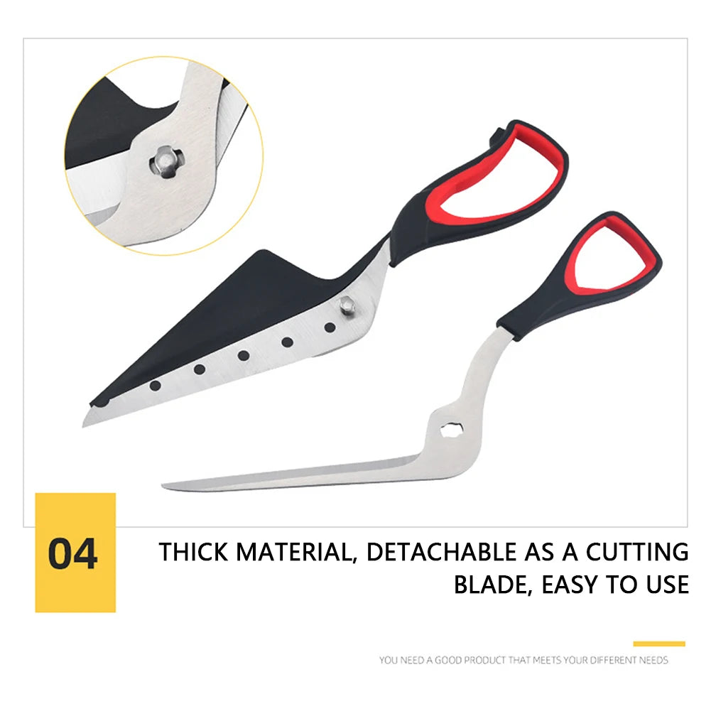 Professional Detachable Pizza Scissors with Sharp Stainless Steel Blade – Labor-Saving Cutter and Spatula Slicer Tool