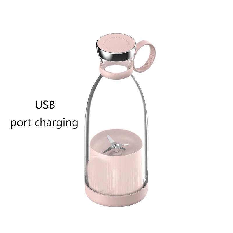 Portable Mini Electric Juicer Blender – USB Rechargeable Fruit Mixer & Multifunctional Smoothie Maker