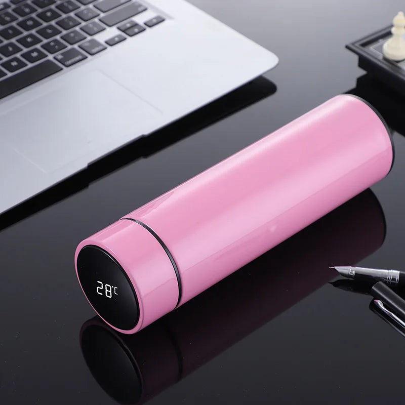 500ML Smart Insulated Thermos Water Bottle – Stainless Steel Vacuum Flask with Touch Temperature Display Digital Mug