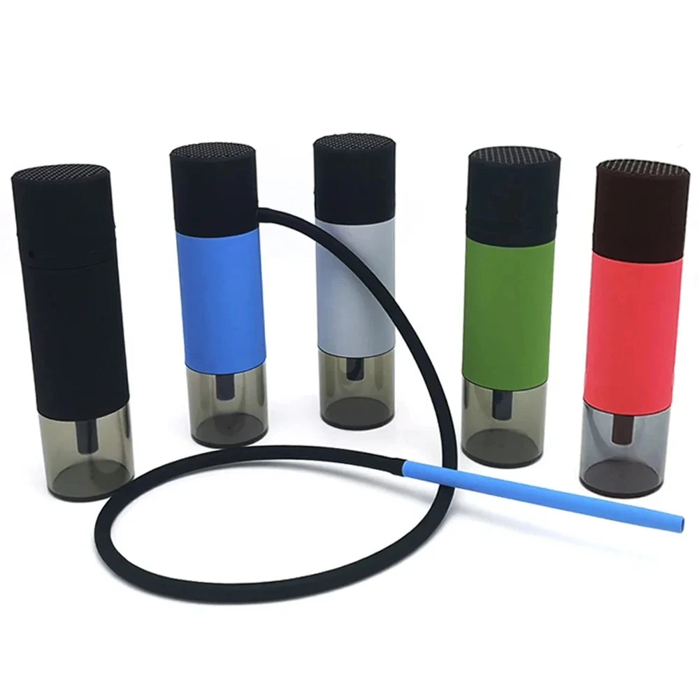 Portable Car Hookah Set with Ceramic Bowl, Acrylic Shisha Pipe & Hose – Travel-Friendly Chicha Smoking Accessory