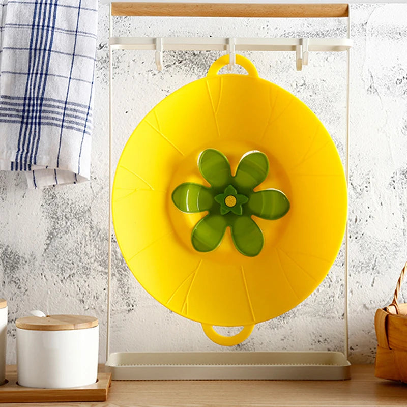 Silicone Spill Stopper Lid – Boil-Over Guard Food-Grade Silicone Pot & Pan Cover for Kitchen Use