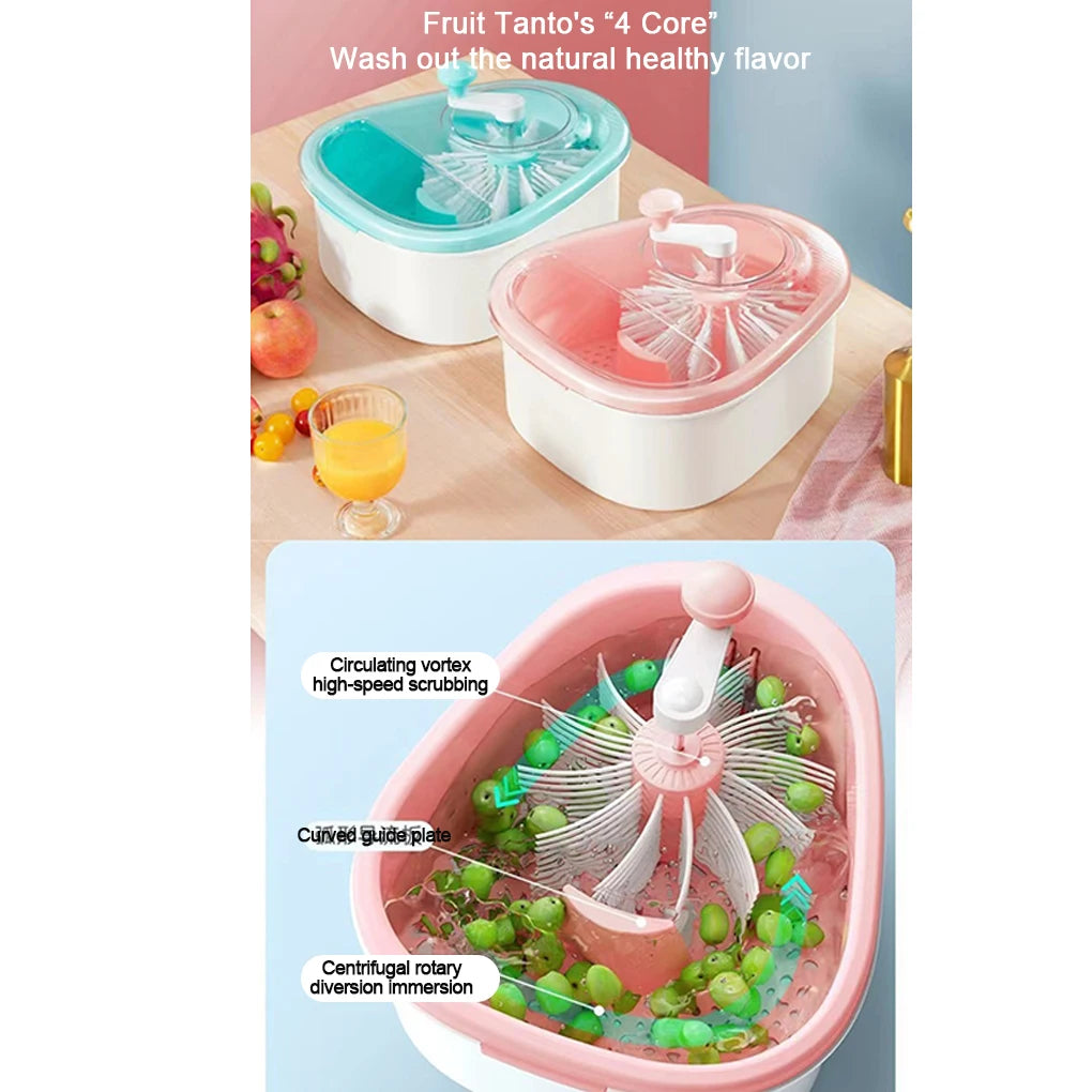 Effortless ABS Vegetable & Fruit Washing Basket – Gentle Lift Design with Drain Function