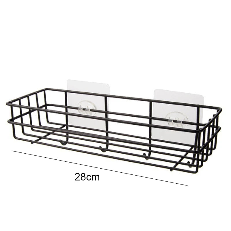 Corner Iron Bathroom Shelf Kitchen Organizer Rack Shower Caddy for Shampoo and Accessories Storage