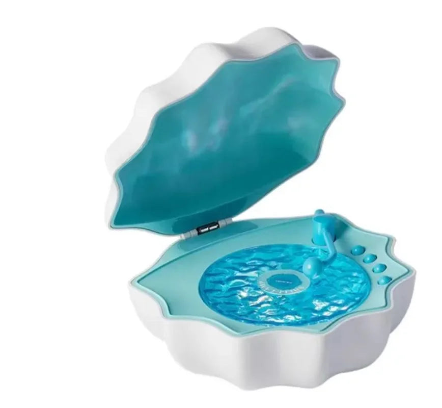 Retro-Style Portable Bluetooth Speaker with Colorful Light Projection & White Noise – Wireless Music Player & Sleep Aid