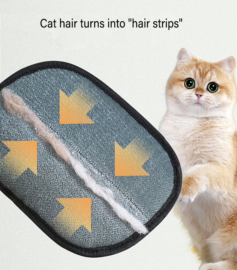 Pet Hair Remover Glove & Brush – Household Hair Cleaning Tool for Cats & Dogs, Lint Scraper for Furniture and Clothing