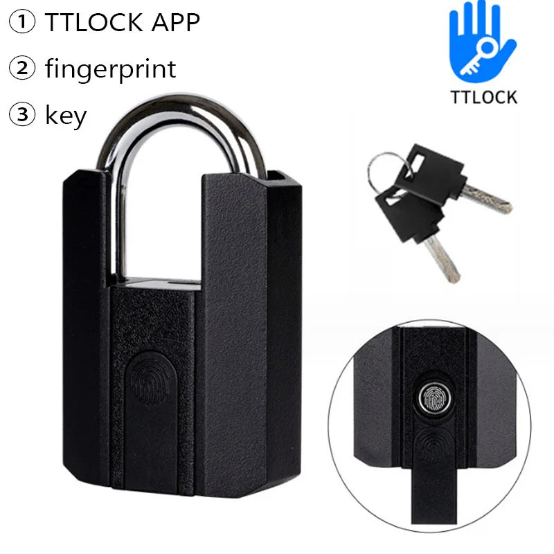 Smart Fingerprint Padlock – Keyless Biometric Security Lock with Password Access, Anti-Theft Protection, and TTLOCK/Tuya App Control