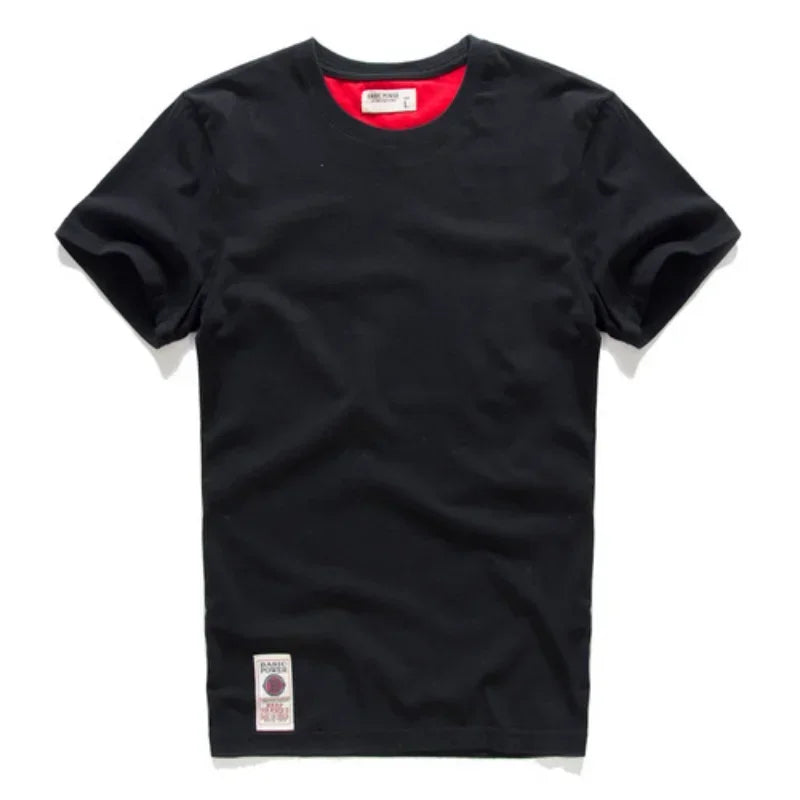 Men’s Cotton Short Sleeve T-Shirt – Casual O-Neck Basic Tee for Summer – Y2K Streetwear Style High-Quality Top 