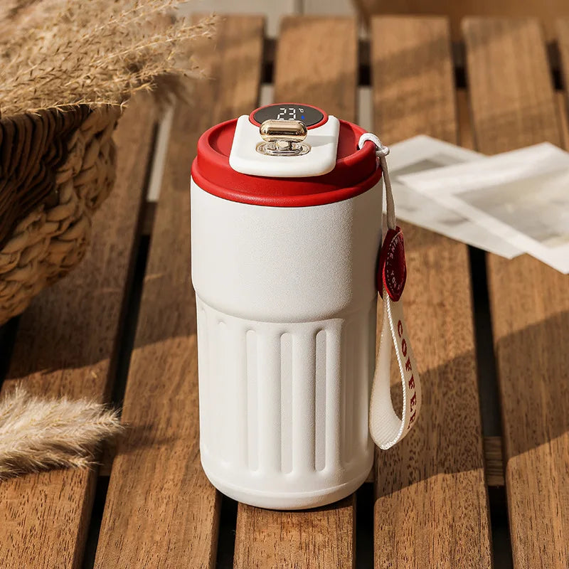 Smart Digital LED Temperature Display Thermos Bottle – 316 Stainless Steel Vacuum Coffee Mug, Portable Office & Business Cup