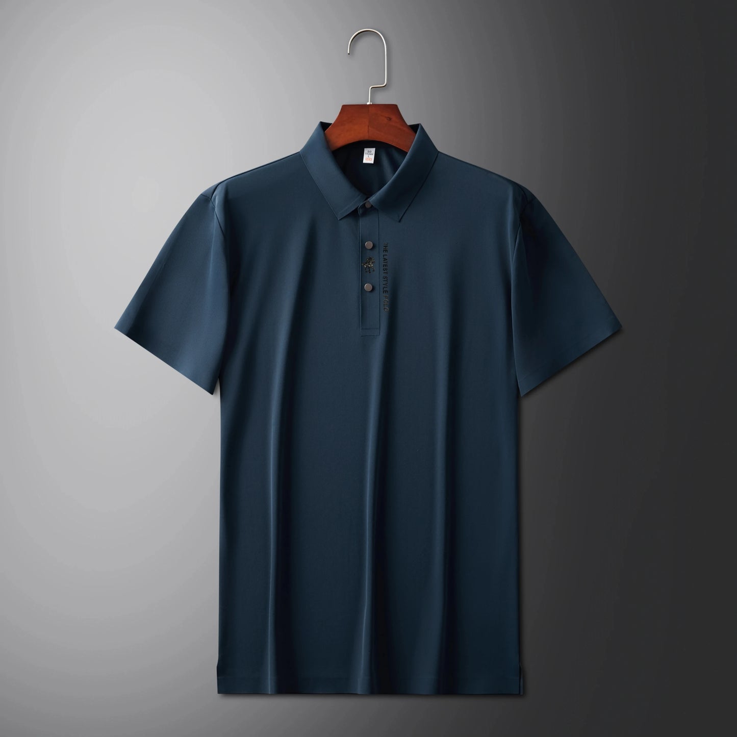 Men's Premium Printed Polo Shirt – Short Sleeve, Seamless Ice Silk, Breathable Golf & Business Casual Summer Tee