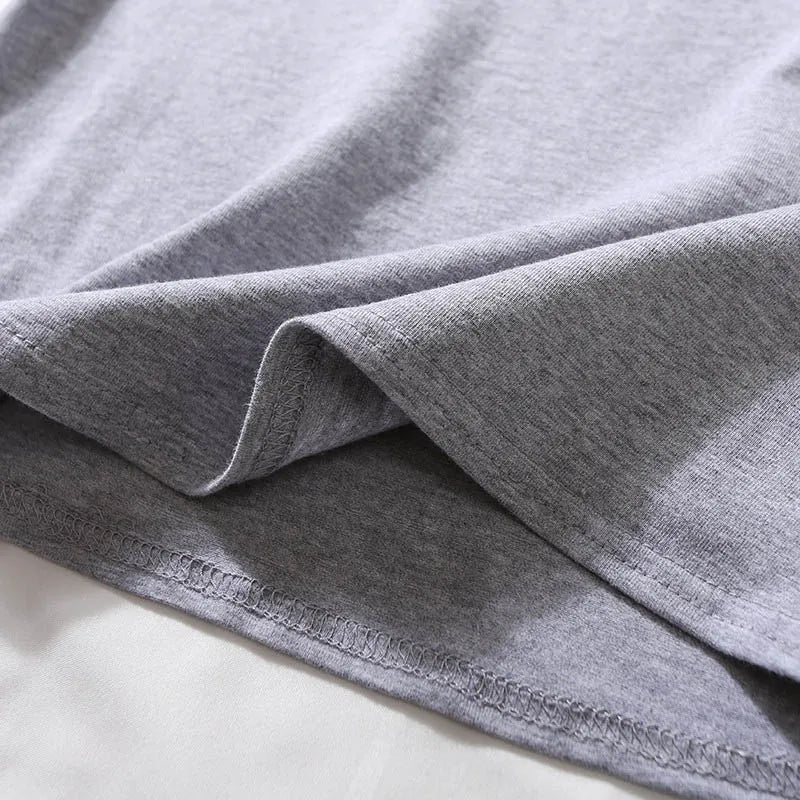 Women’s Summer Casual Cotton Short Sleeve Crop Top – Solid Color O-Neck Loose Fit T-ShirtT