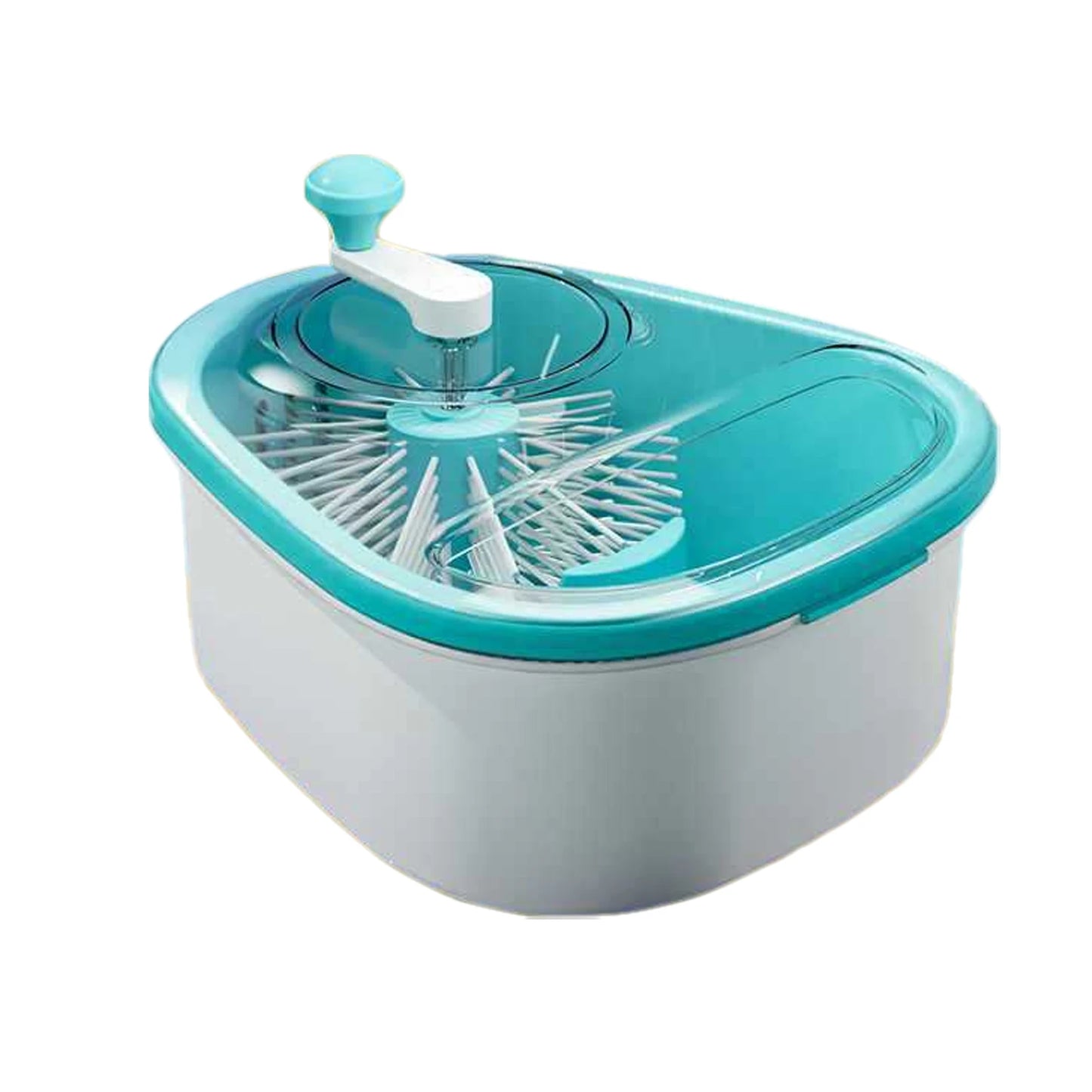 Manual Salad Spinner & Fruit Washer Set – Hand Crank Vegetable Dryer and Drain Basket for Kitchen Use