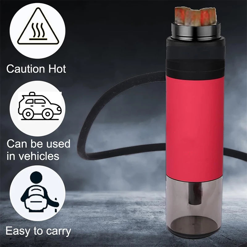 Portable Car Hookah Set with Ceramic Bowl, Acrylic Shisha Pipe & Hose – Travel-Friendly Chicha Smoking Accessory