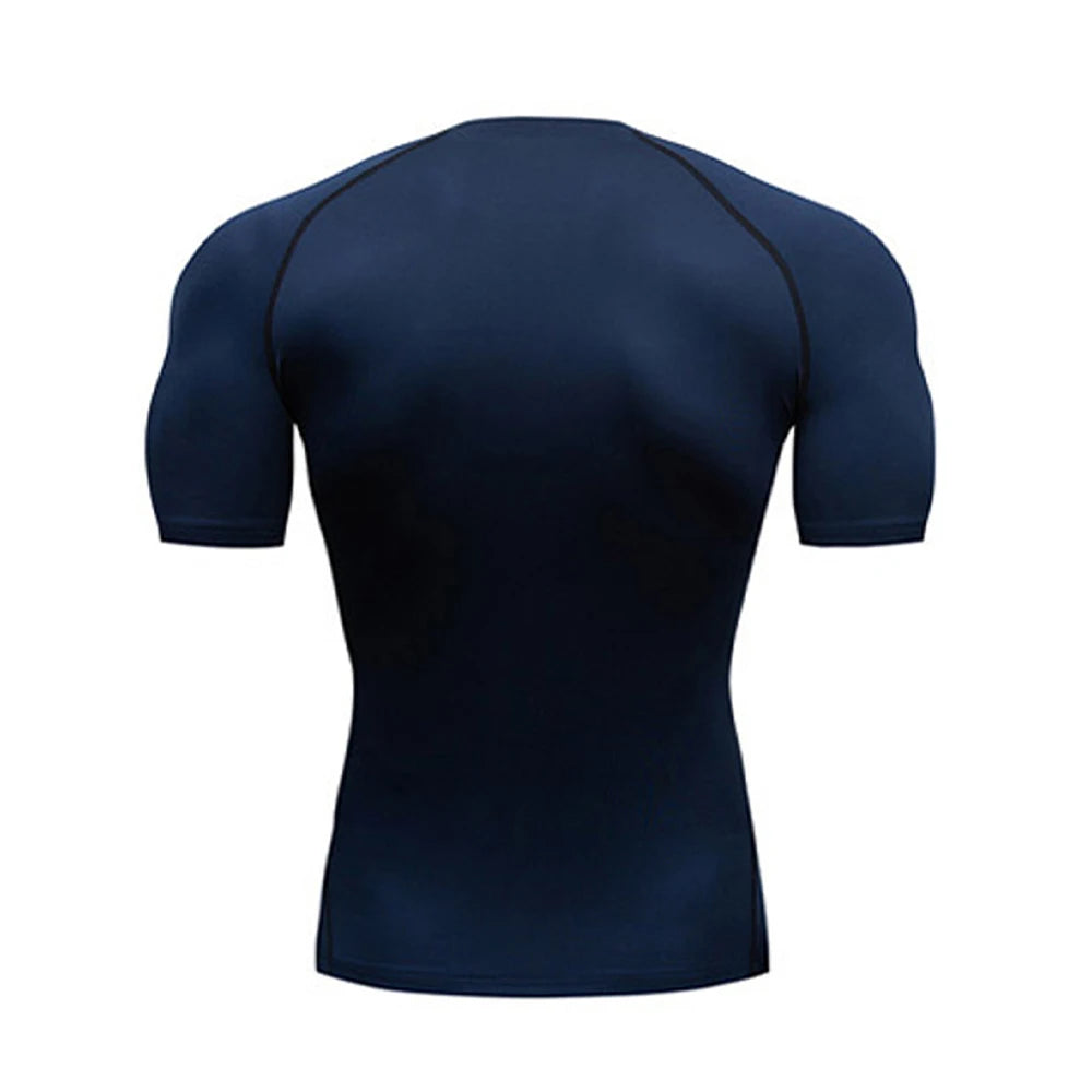 Men's Compression Workout T-Shirt – Short Sleeve Quick-Dry Gym Top for Bodybuilding, Running & Sports Training 
