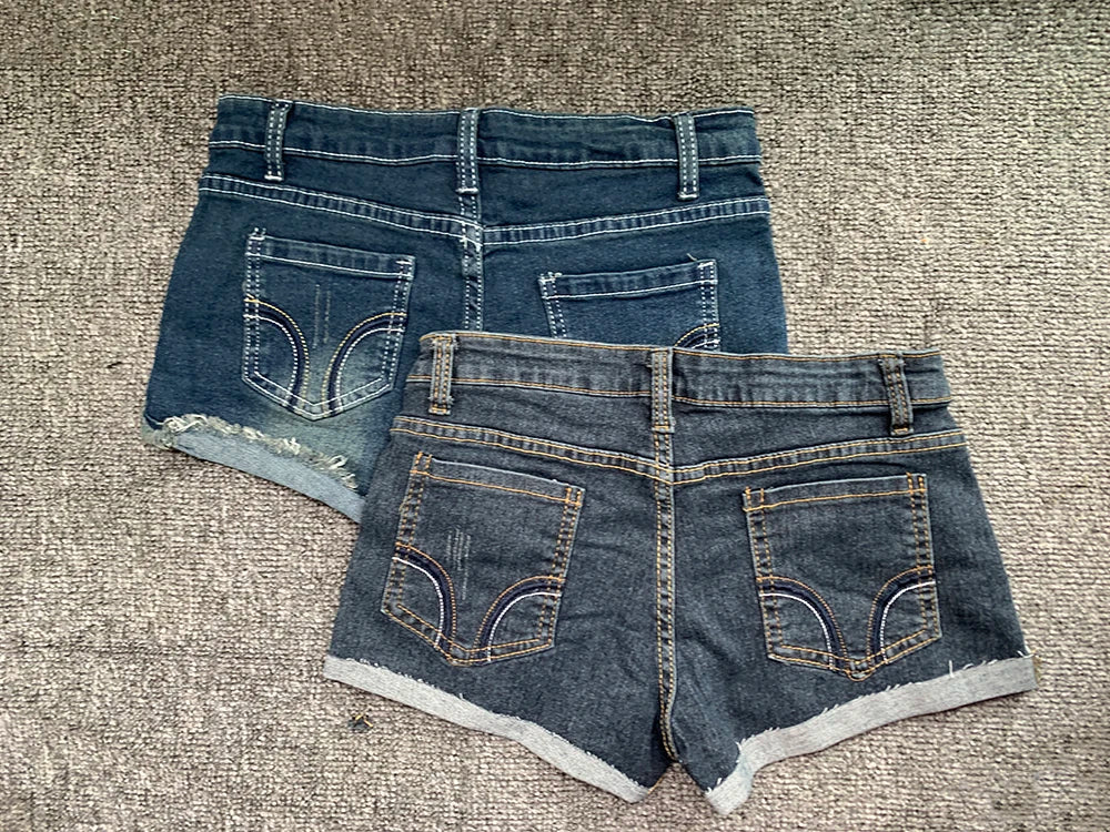 Summer Korean Style Low Waist Slim Fit Denim Shorts for Women, Y2K Elastic Hot Pants with Embroidery and Wrapped Design
