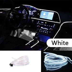 1/3/5M Flexible EL Wire Neon LED Strip for Car Interior Decoration – USB Powered DIY Ambient & Party Lighting