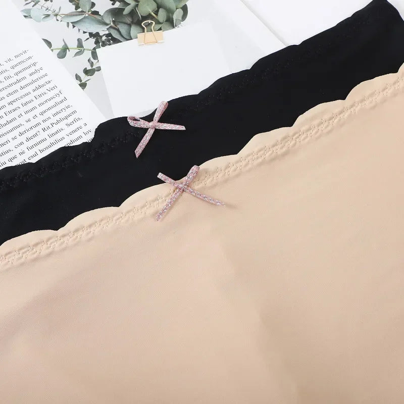 Women's Seamless Safety Shorts – Soft Breathable Modal Under Skirt Tights with Lace Trim