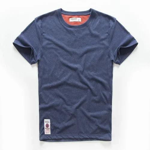 Men’s Classic Solid Cotton T-Shirt – Casual Basic O-Neck Tee – High-Quality Everyday Top 