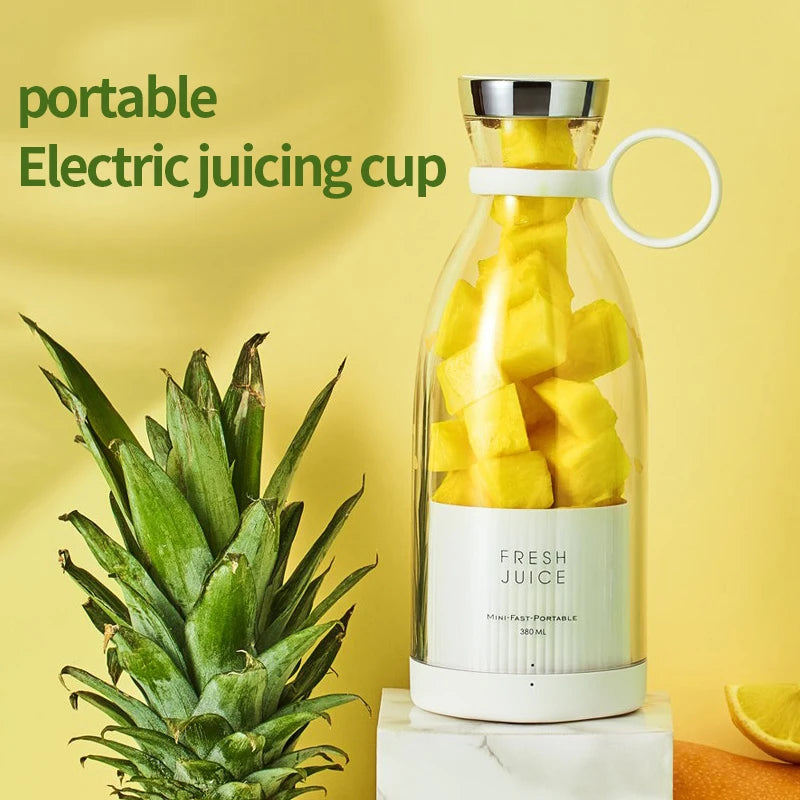 Portable Mini Electric Juicer Blender – USB Rechargeable Fruit Mixer & Multifunctional Smoothie Maker