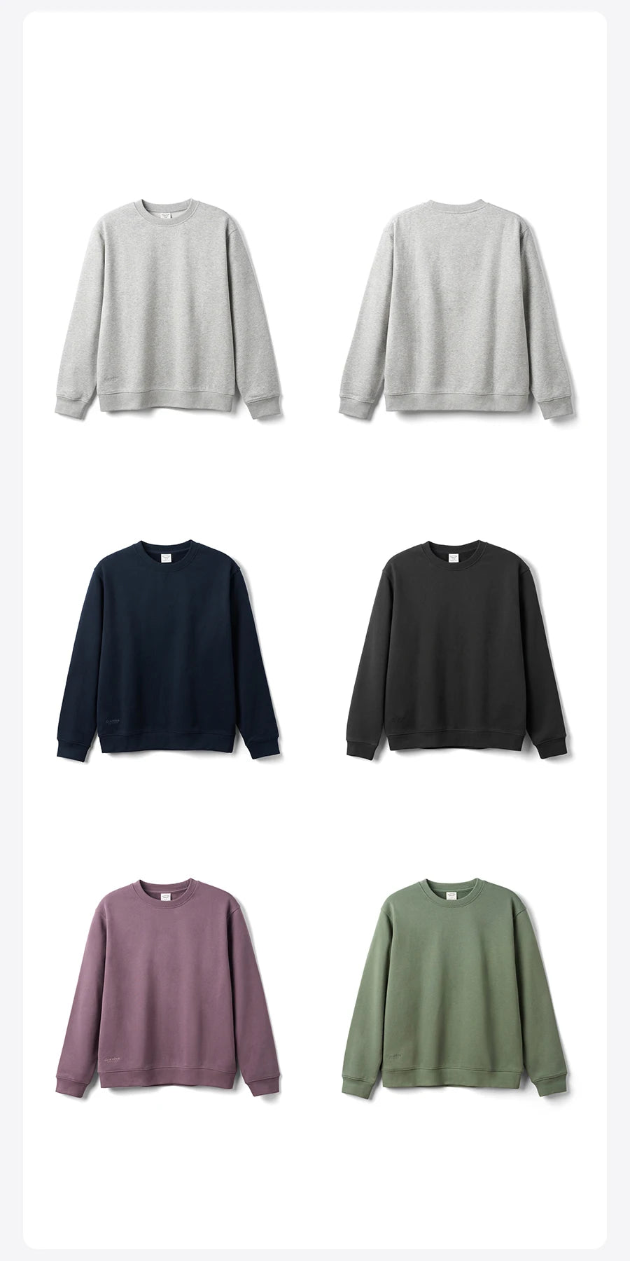 SIMWOOD 2025 Oversized 340gsm Brushed Fleece Sweatshirt – Embroidered Heavy-weight Pullover for Men