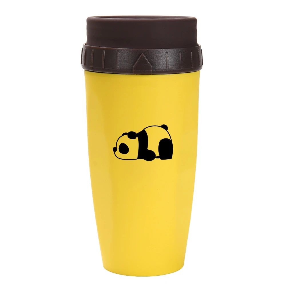 Portable Coffee Cup with Straw, Innovative Twist-On Lid Thermos Mug, Drinking Cup with Straw for Juice, Coffee, and Water, BPA-Free
