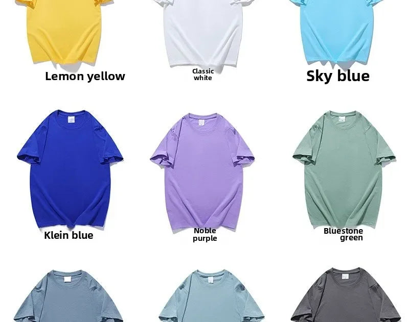 Unisex 100% Cotton White Tee – Breathable, Loose-Fit Round Neck Short Sleeve Top