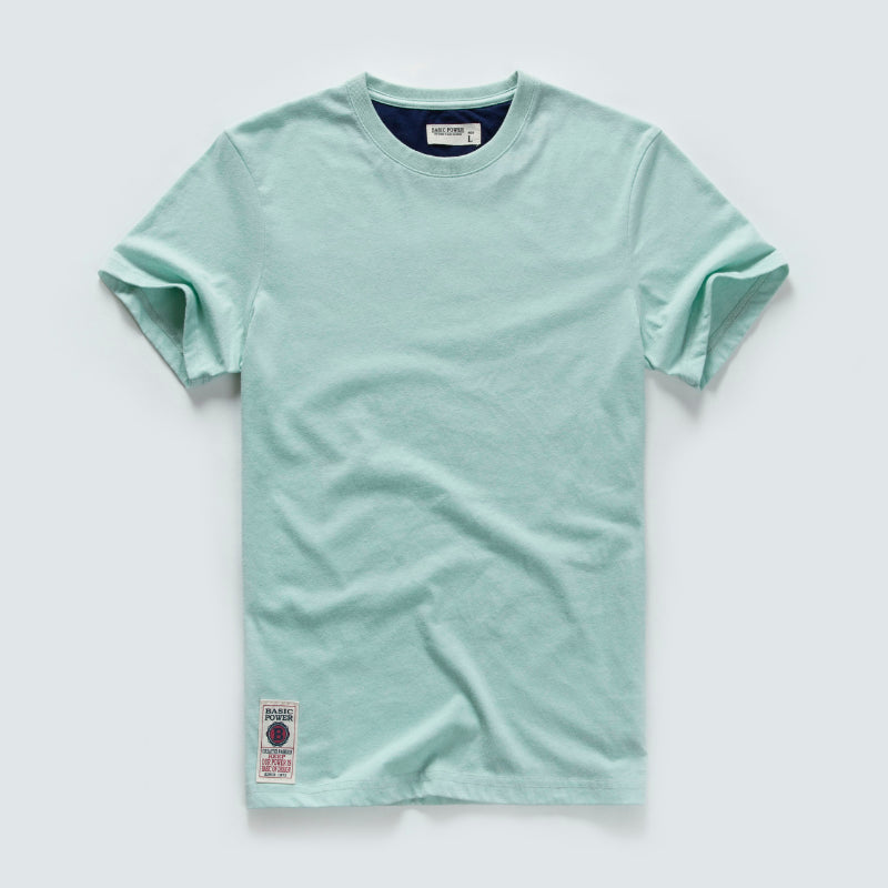 Men’s Cotton Short Sleeve T-Shirt – Casual O-Neck Basic Tee for Summer – Y2K Streetwear Style High-Quality Top 