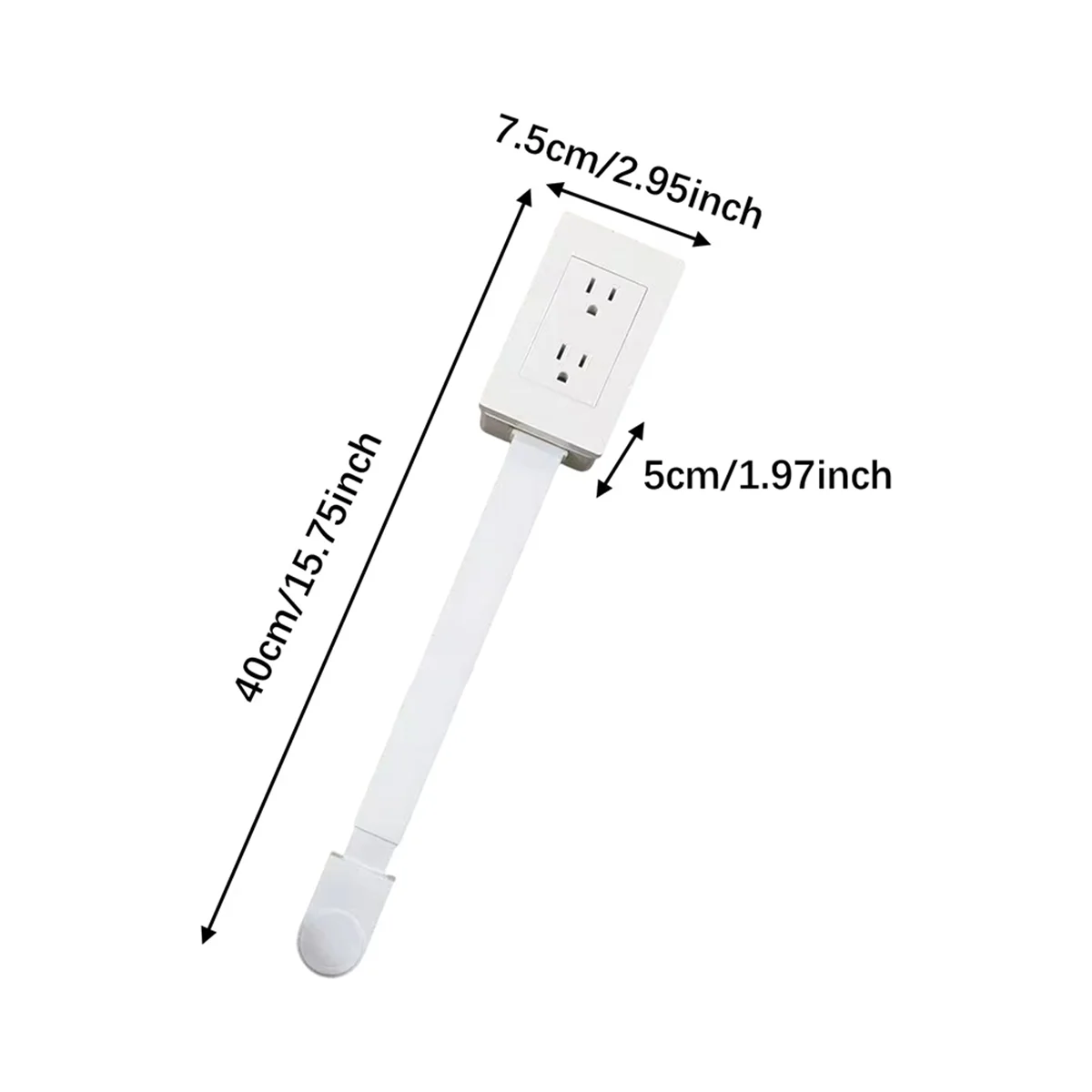 AB51 Extendable Power Socket Outlet – US Plug Electrical Extension for Home and Desk, No USB
