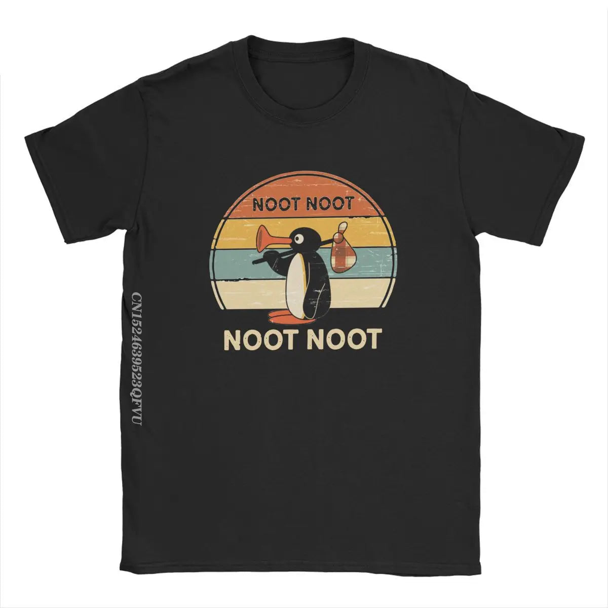 Funny Pingu "Noot Noot" Meme T-Shirt – Unisex Harajuku Graphic Tee, Premium Cotton Crewneck for Men & Women