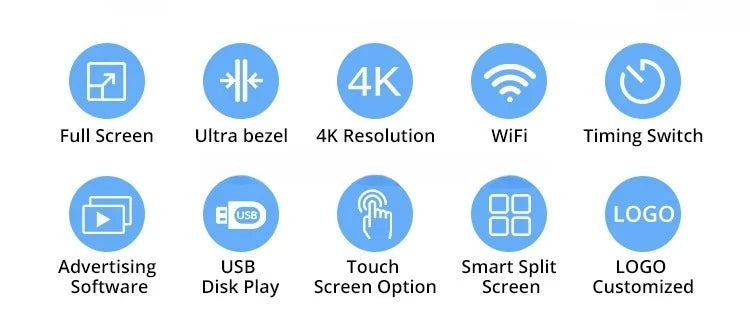 43"/55"/65"/75" Floor-Mounted 4K Ultra HD Vertical Touchscreen Advertising Display with WiFi and CMS Software – Indoor LCD Digital Signage Totem
