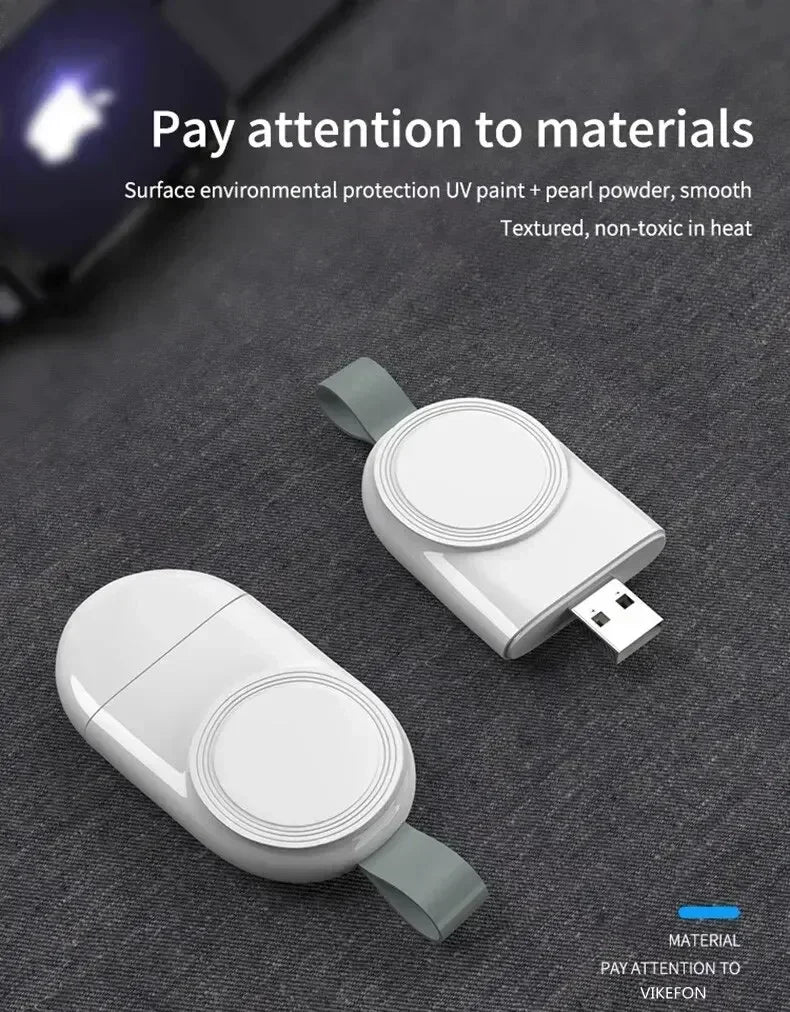 Portable Magnetic Wireless Charging Dock for Apple Watch Series Ultra/10/9/8/7/6/5/4/3/2/SE – Travel-Friendly Charger Stand