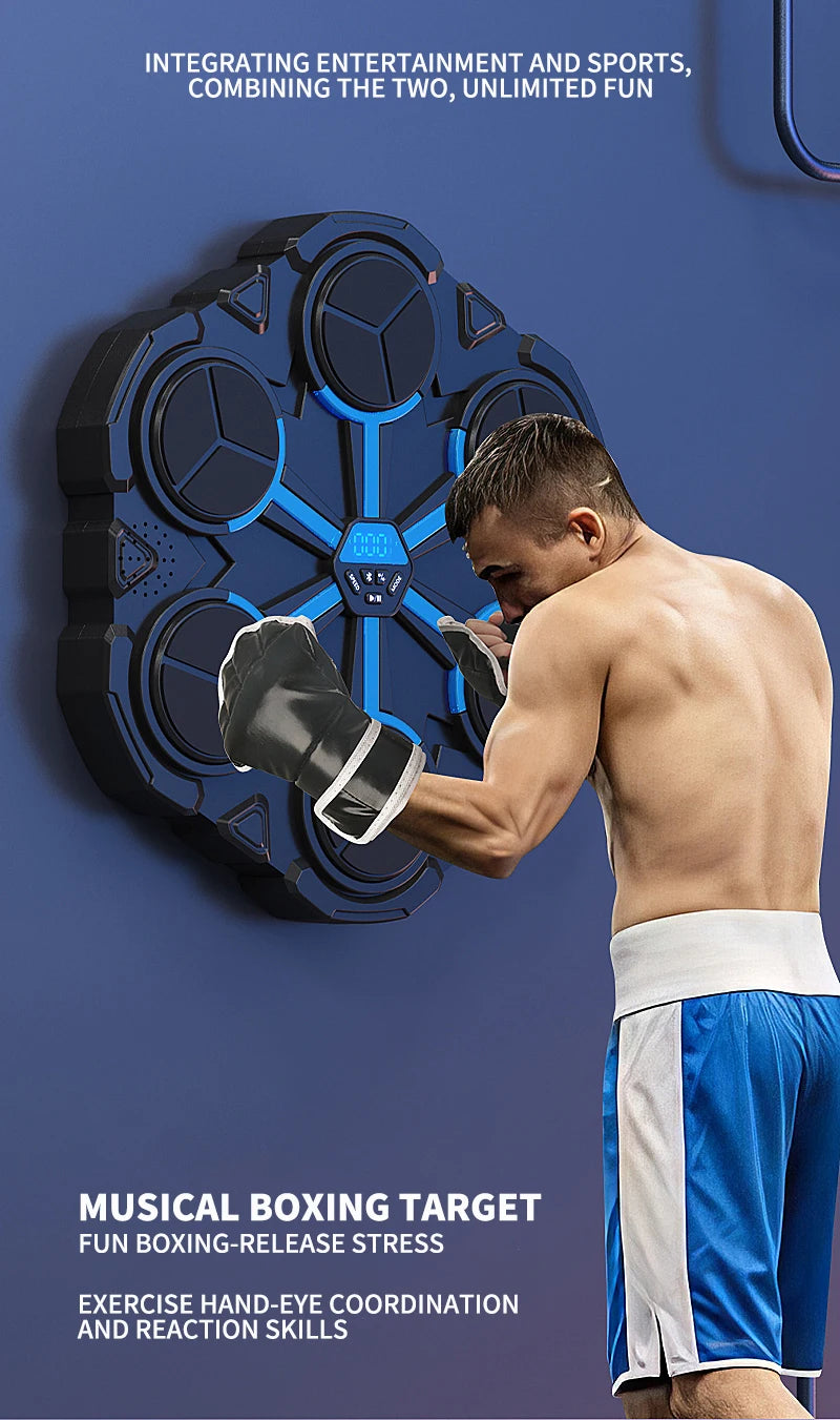 Smart Music Boxing Trainer – Interactive Wall-Mounted Target for Kids & Adults, Electronic Reaction Training Device for Home, Sanda & Fitness