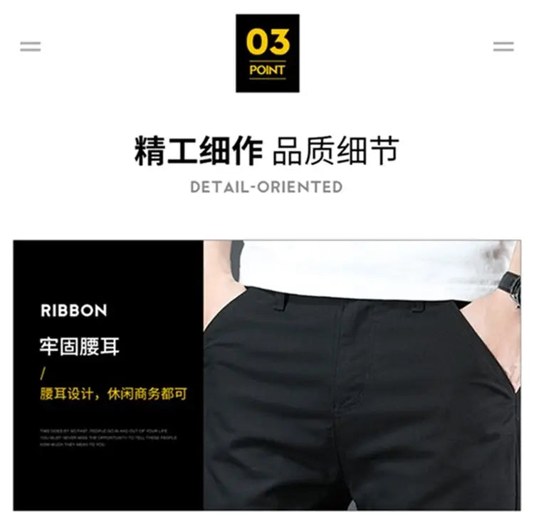 Men's Spring Loose-Fit Cotton Work Trousers – Durable Outdoor Straight-Leg Casual Business Pants 