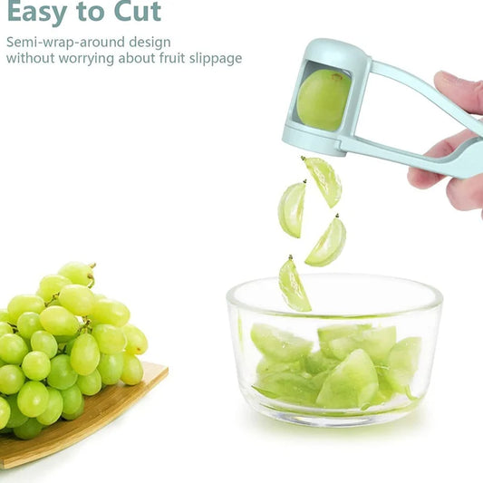 Toddler-Friendly Tomato and Grape Slicer Cutter – Cherry Fruit Salad Tool, Baby Kitchen Gadget for Easy Cutting
