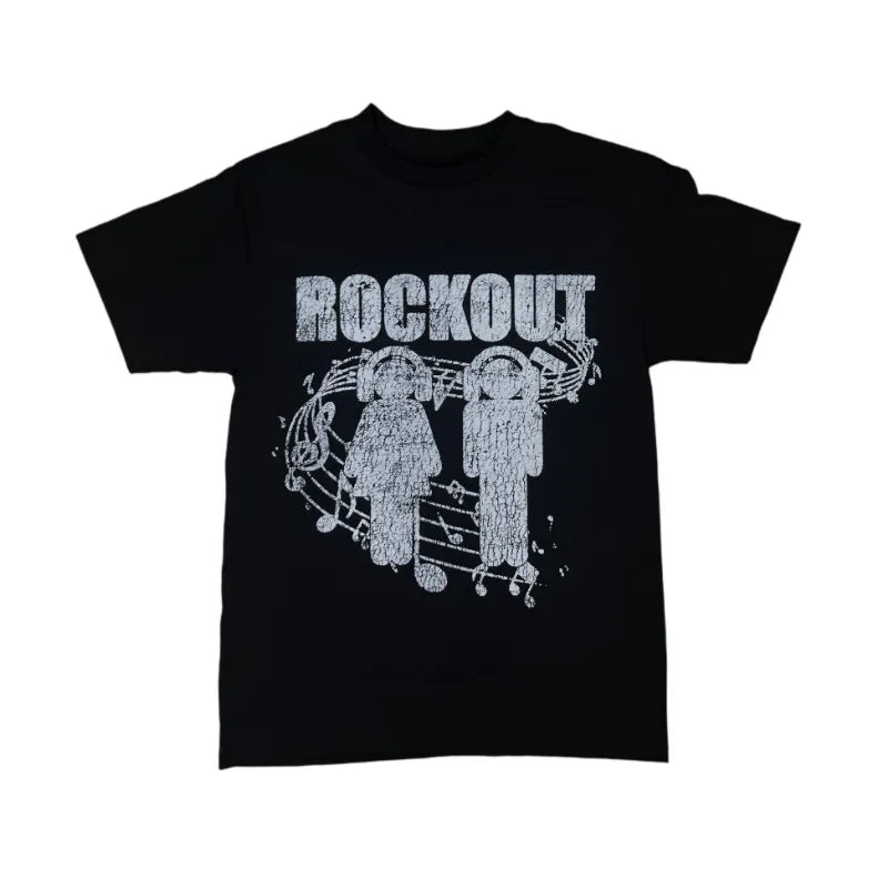 Y2K-Inspired Gothic Graphic Tee with Night School Print for Men and Women — Harajuku Hip Hop Streetwear, Unisex Boxy Fit, Short Sleeve Sweatshirt