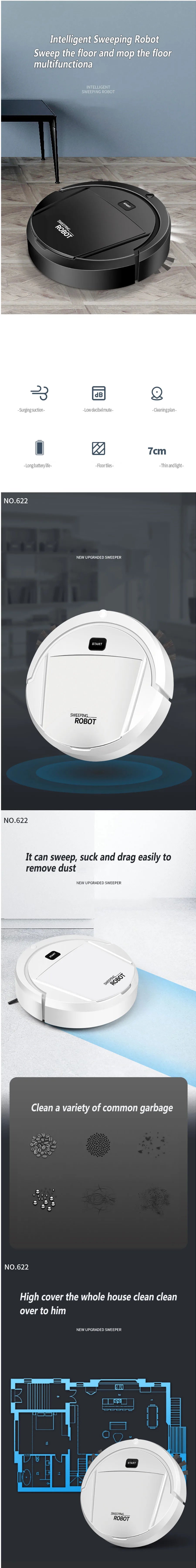 Smart Automatic Robot Vacuum Cleaner – Intelligent Dry & Wet Sweeping with Auto Charging for Home Use