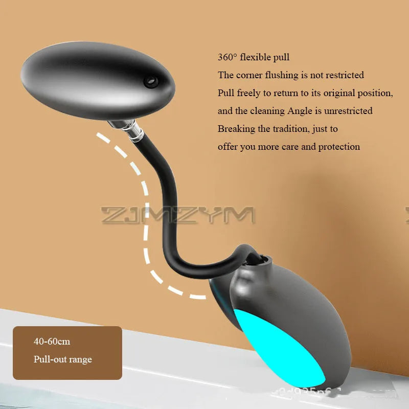 360° Rotating LED Basin Faucet with 4 Water Modes, Pull-Out Spout & Temperature Sensor – Drip-Free Hot & Cold Mixer Tap