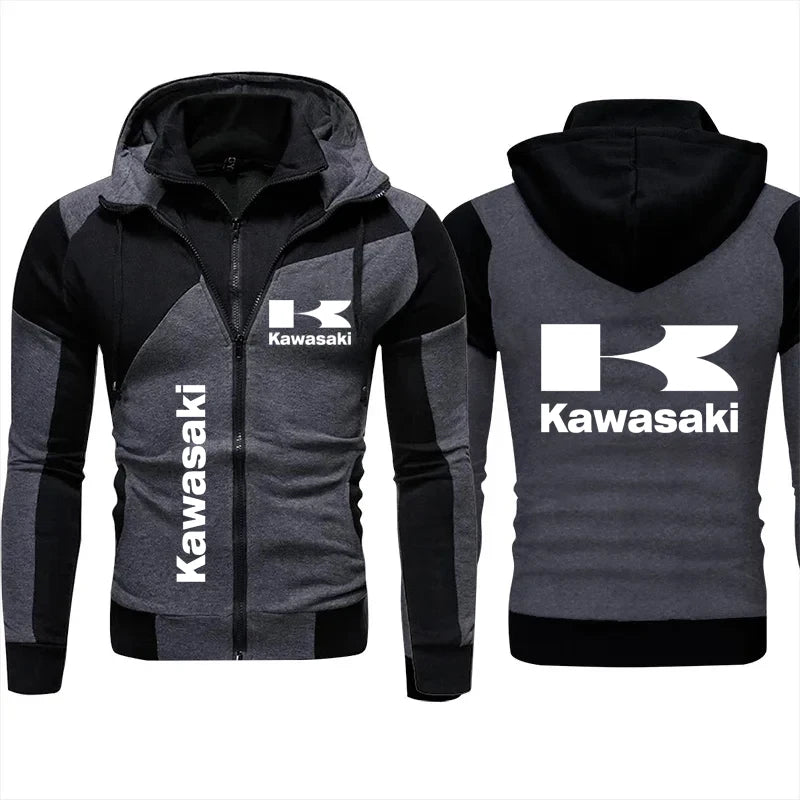 Kawasaki Racing Team Men’s Zip-Up Hoodie Spring/Autumn 2024 Fashion Sweatshirt & Women’s Sport Jacket Coats