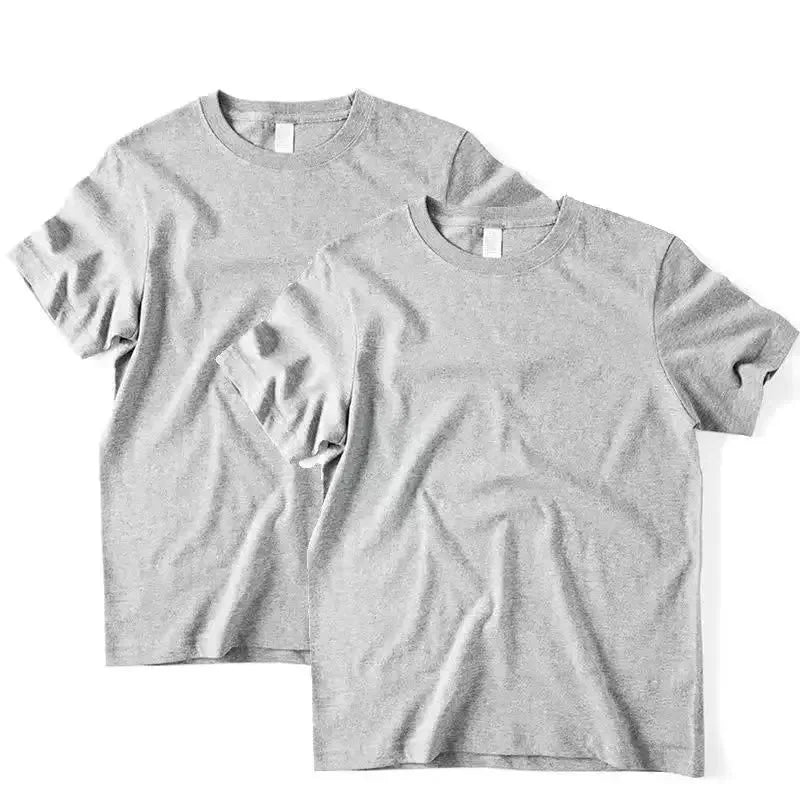 2-Pack Unisex Solid Color T-Shirts – 100% Cotton, Loose Fit, Short Sleeve, Basic Everyday Tees for Men & Women, White & Black Options