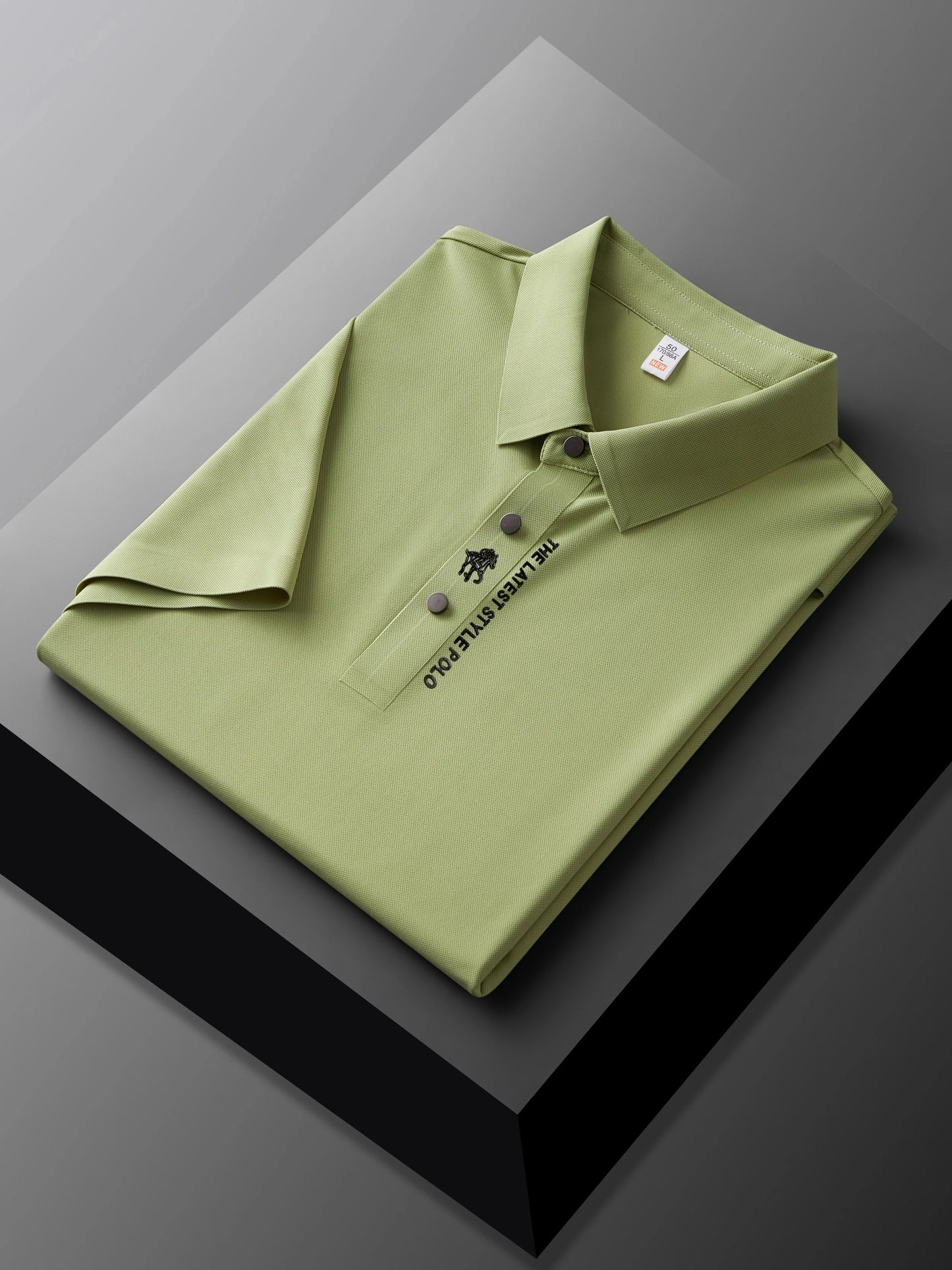 Men's Premium Printed Polo Shirt – Short Sleeve, Seamless Ice Silk, Breathable Golf & Business Casual Summer Tee