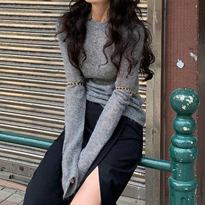 Laxsesu Women's Half Turtleneck Knit Sweater – Casual Stretch Pullover, Long Sleeve Autumn 2024 Fashion Jumper